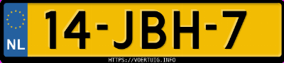Kenteken afbeelding van 14JBH7, zwarte Opel Insignia