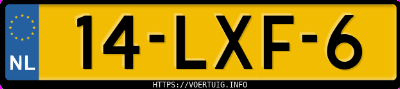 Kenteken afbeelding van 14LXF6, zwarte Opel Astra J 14 Net