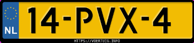 Kenteken afbeelding van 14PVX4, grijze Opel Corsa