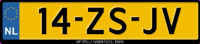 Kenteken afbeelding van 14ZSJV, zwarte Opel Corsa