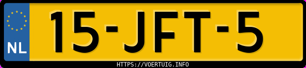 Kenteken afbeelding van 15JFT5, grijze Opel Zafira