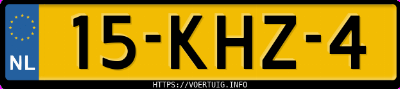 Kenteken afbeelding van 15KHZ4, blauwe Opel Agila B 12