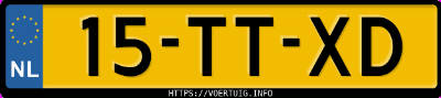 Kenteken afbeelding van 15TTXD, blauwe Opel T98 Mono Cab
