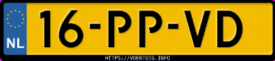 Kenteken afbeelding van 16PPVD, grijze Opel Meriva A Z1.6xe