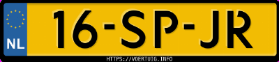 Kenteken afbeelding van 16SPJR, grijze Opel Astra Station Wagon