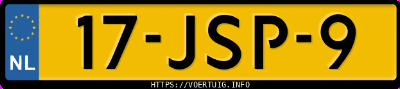 Kenteken afbeelding van 17JSP9, grijze Opel Astra Station Wagon