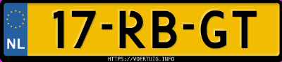 Kenteken afbeelding van 17RBGT, zwarte Opel Frontera B