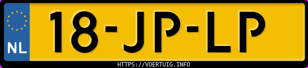 Kenteken afbeelding van 18JPLP, blauwe Opel Astra G Coupé