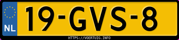 Kenteken afbeelding van 19GVS8, grijze Opel Agila