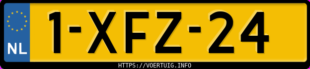 Kenteken afbeelding van 1XFZ24, zwarte Opel Corsa