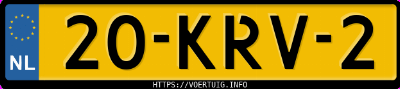 Kenteken afbeelding van 20KRV2, grijze Opel Corsa C