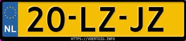 Kenteken afbeelding van 20LZJZ, grijze Opel Vectra C Z1.8xe