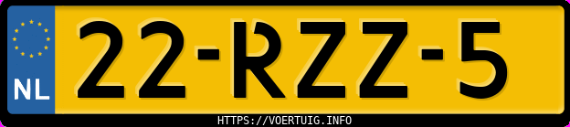 Kenteken afbeelding van 22RZZ5, zwarte Opel Astra Sports Tourer