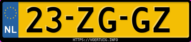 Kenteken afbeelding van 23ZGGZ, zwarte Opel Corsa