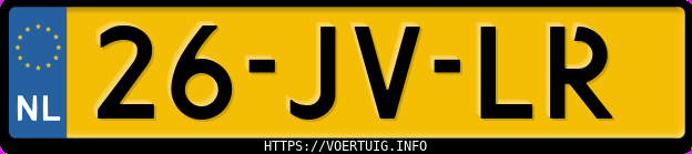 Kenteken afbeelding van 26JVLR, blauwe Opel Agila