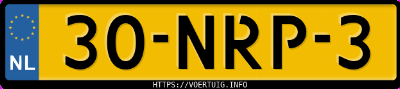Kenteken afbeelding van 30NRP3, grijze Opel Astra