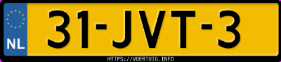 Kenteken afbeelding van 31JVT3, zwarte Opel Corsa