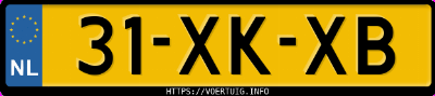 Kenteken afbeelding van 31XKXB, zwarte Opel Corsa
