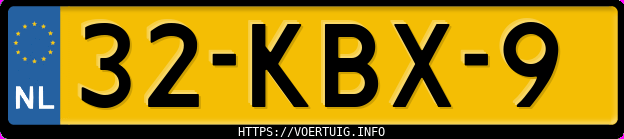 Kenteken afbeelding van 32KBX9, zwarte Opel Zafira