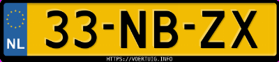 Kenteken afbeelding van 33NBZX, blauwe Opel Astra G Caravan