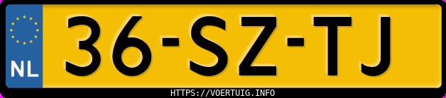 Kenteken afbeelding van 36SZTJ, grijze Opel Zafira