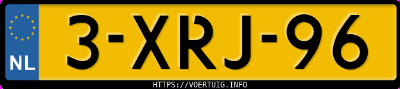 Kenteken afbeelding van 3XRJ96, grijze Opel Insignia Limousine Hb