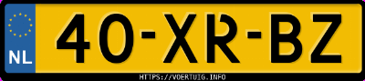 Kenteken afbeelding van 40XRBZ, grijze Opel Agila 12