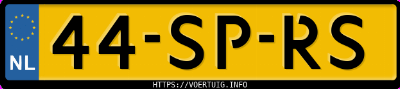 Kenteken afbeelding van 44SPRS, grijze Opel Corsa C Z1.2xep