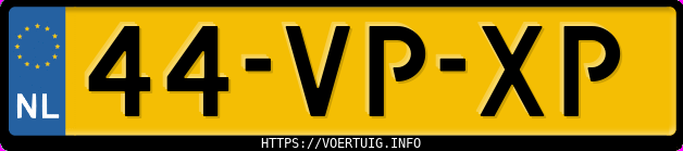 Kenteken afbeelding van 44VPXP,  Opel Movano 2.5d 2.8t L1h1