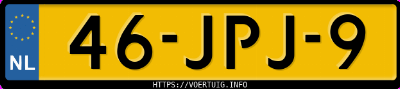 Kenteken afbeelding van 46JPJ9, grijze Opel Agila B 12