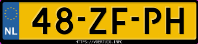 Kenteken afbeelding van 48ZFPH, beige Opel Meriva A