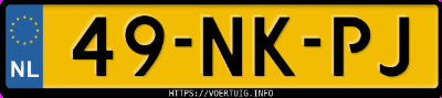 Kenteken afbeelding van 49NKPJ, grijze Opel Meriva A