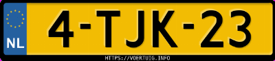 Kenteken afbeelding van 4TJK23, grijze Opel Astra Sports Tourer
