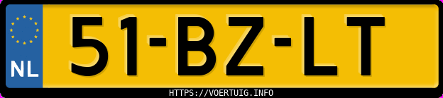 Kenteken afbeelding van 51BZLT,  Opel Combo C Van z13dt ac