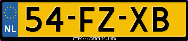 Kenteken afbeelding van 54FZXB, gele Opel Corsa B X1.2xe