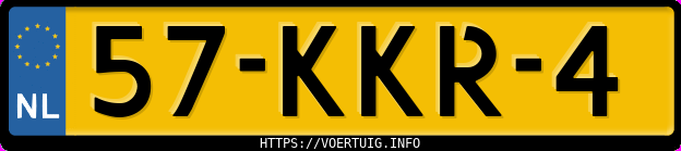 Kenteken afbeelding van 57KKR4, beige Opel Corsa