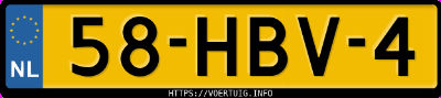 Kenteken afbeelding van 58HBV4, grijze Opel Zafira