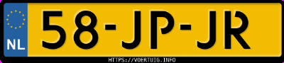 Kenteken afbeelding van 58JPJR, grijze Opel Zafira A Z1.8xe