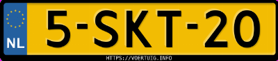 Kenteken afbeelding van 5SKT20, zwarte Opel Corsa