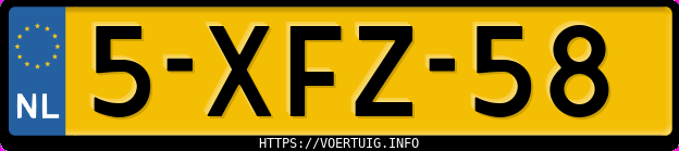 Kenteken afbeelding van 5XFZ58, bruine Opel Meriva