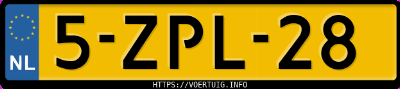 Kenteken afbeelding van 5ZPL28, zwarte Opel CORSA-E