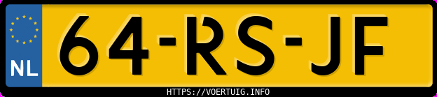 Kenteken afbeelding van 64RSJF, blauwe Opel Corsa C