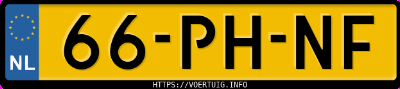 Kenteken afbeelding van 66PHNF, zwarte Opel Vectra C Cc