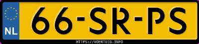 Kenteken afbeelding van 66SRPS, zwarte Opel Vectra Station Wagon C 22