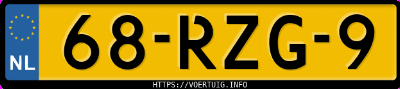 Kenteken afbeelding van 68RZG9, beige Opel Zafira