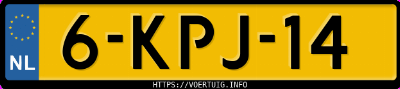 Kenteken afbeelding van 6KPJ14, bruine Opel Zafira Tourer