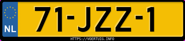 Kenteken afbeelding van 71JZZ1, groene Opel Corsa