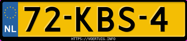 Kenteken afbeelding van 72KBS4, zwarte Opel Corsa