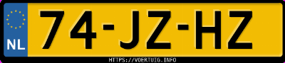 Kenteken afbeelding van 74JZHZ, grijze Opel Vectra C Z1.8xe