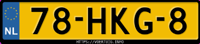 Kenteken afbeelding van 78HKG8, zwarte Opel Corsa